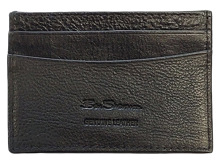 Ben Sherman Koki Leather Card Holder Wallets Black | BLQYDC-129