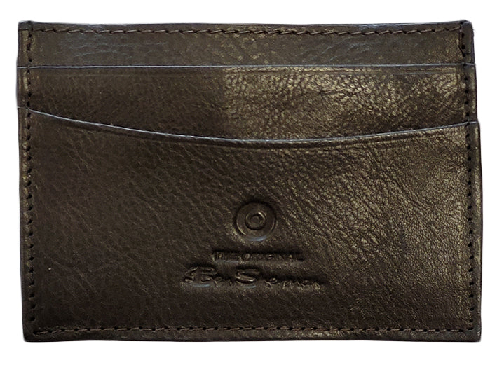 Ben Sherman Koki Leather Card Holder Wallets Brown | RZMESL-180