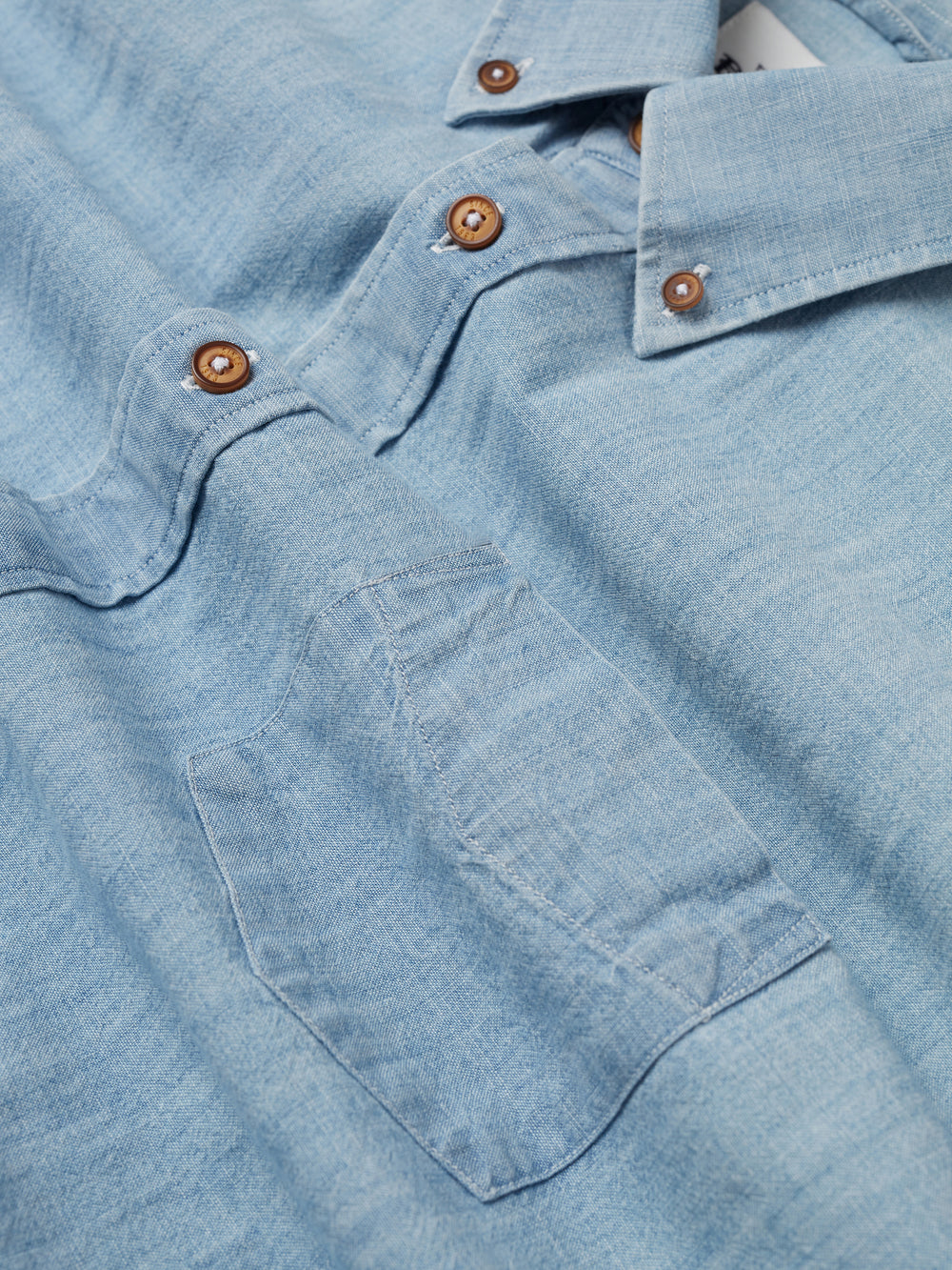 Ben Sherman Long-Sleeve Chambray Shirts Blue / Navy | NOKPTD-467