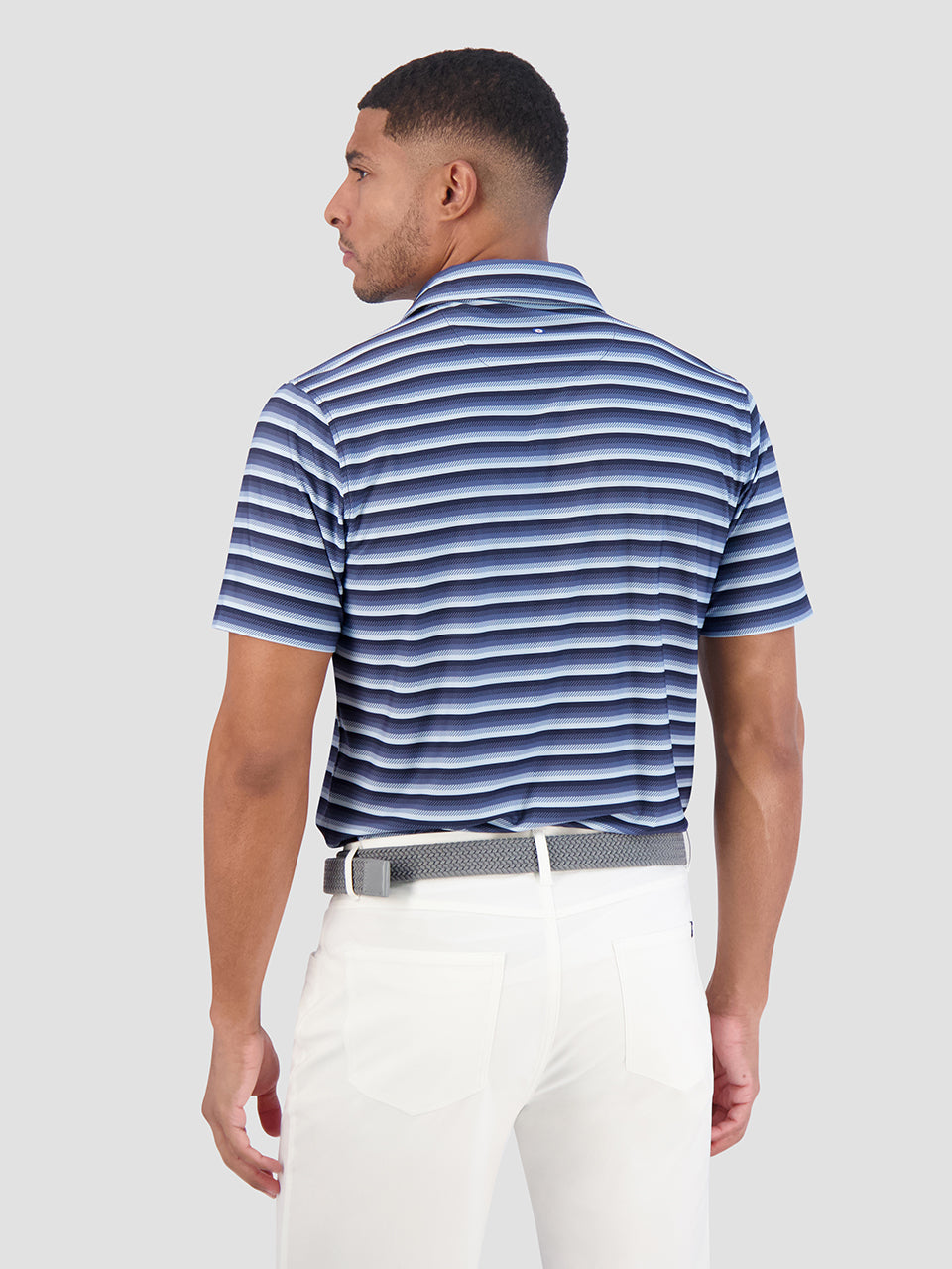 Ben Sherman Multi Stripe Tech Jersey Sports Fit Polo Shirts Navy | ZEBROU-873