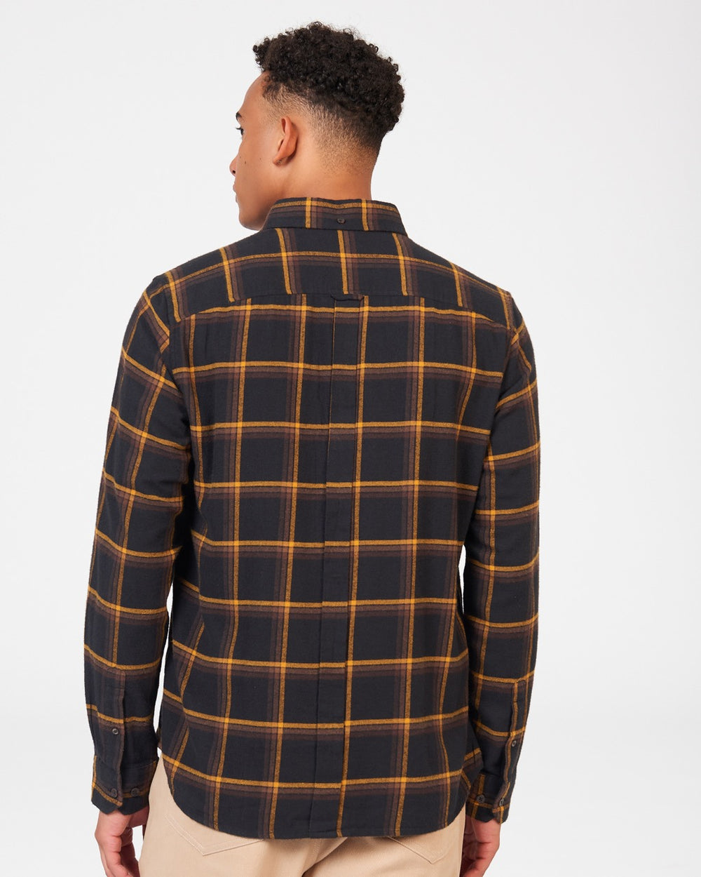 Ben Sherman Oversized Brushed Check Shirts Black | HJENFR-820