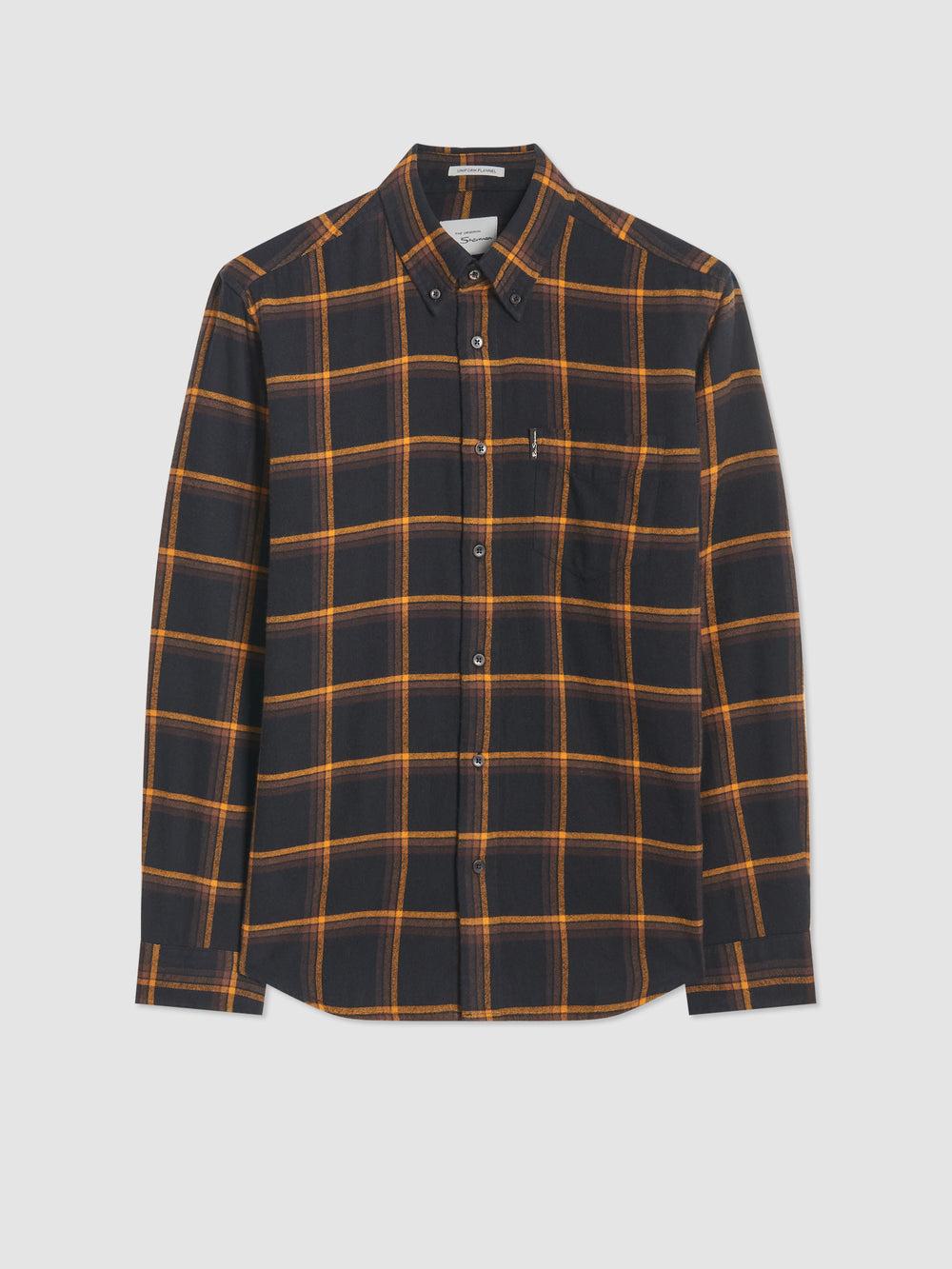 Ben Sherman Oversized Brushed Check Shirts Black | HJENFR-820