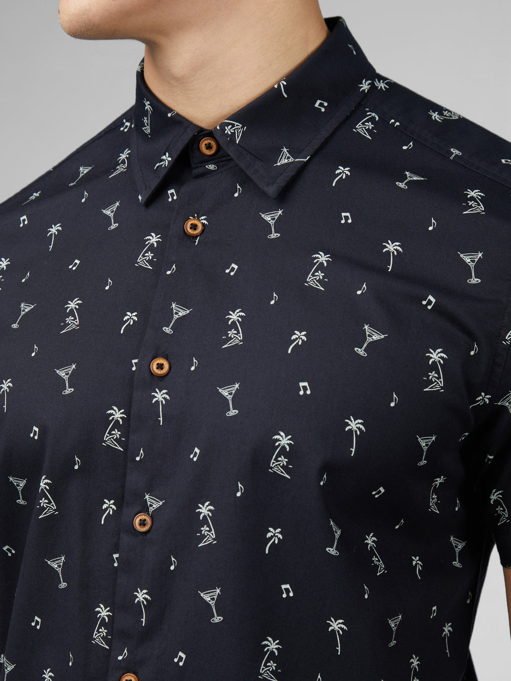 Ben Sherman Scattered Shirts Black | ELMRPC-923