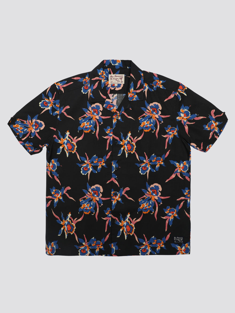 Ben Sherman Signature Botanical Print Shirts Black | SDHEJC-459