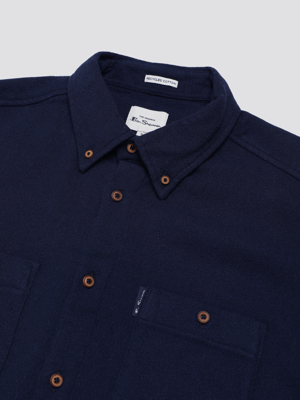 Ben Sherman Signature Boucle Shirts Navy | DYBIMH-965