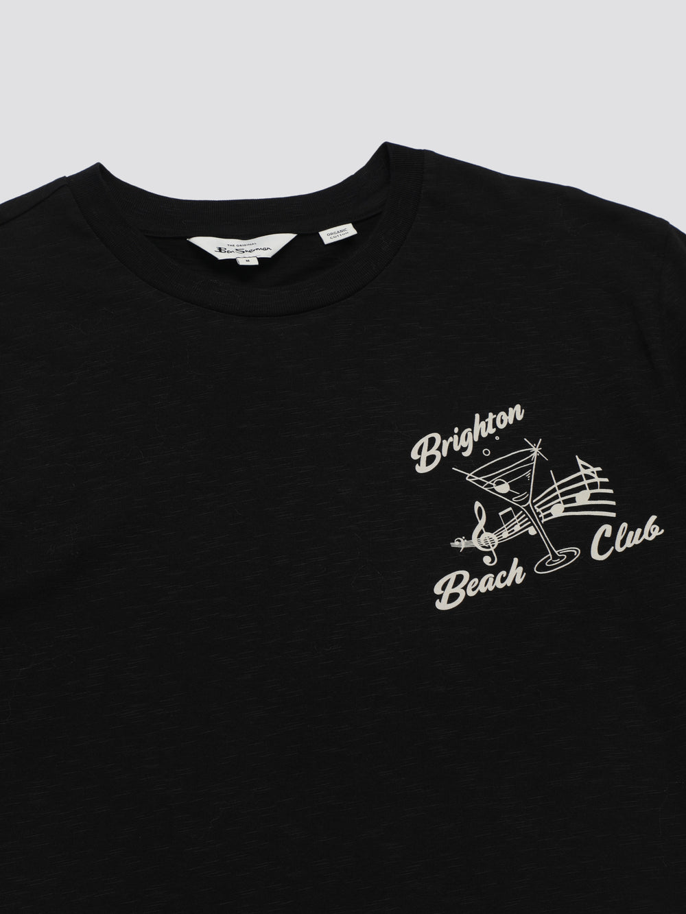 Ben Sherman Signature Brighton Beach Club T-Shirt Black | BSGXPN-845