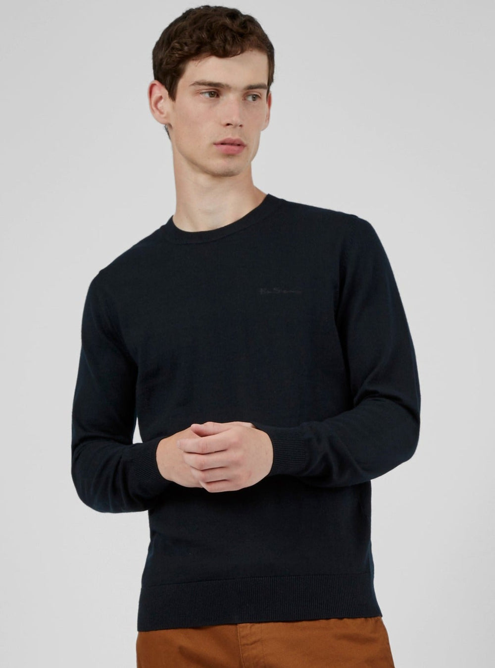 Ben Sherman Signature Crewneck Knitwear Black | XMDRHN-910