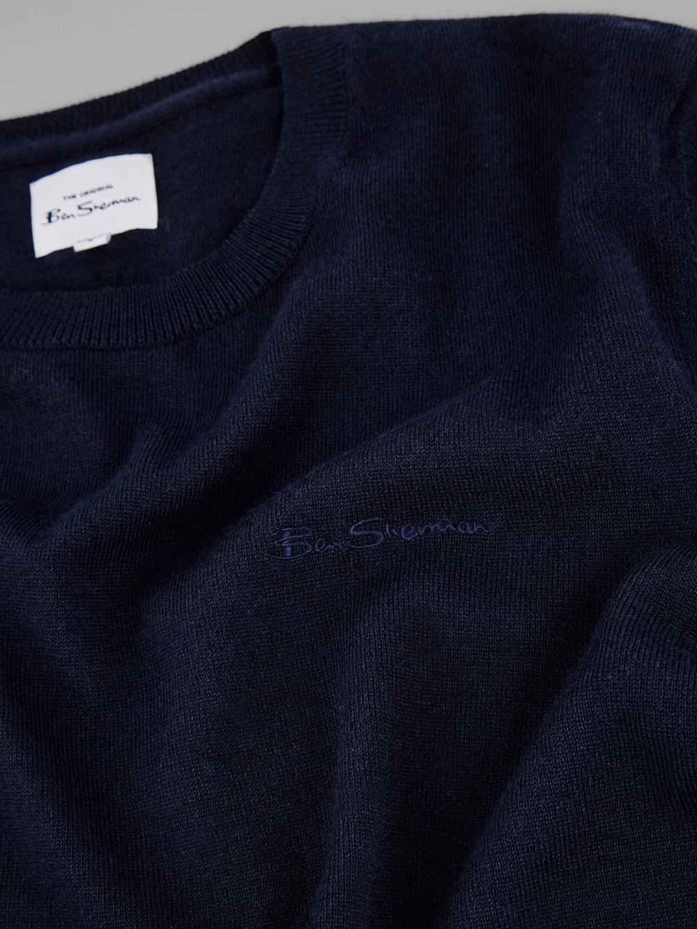 Ben Sherman Signature Crewneck Knitwear Navy | CGBWAN-245