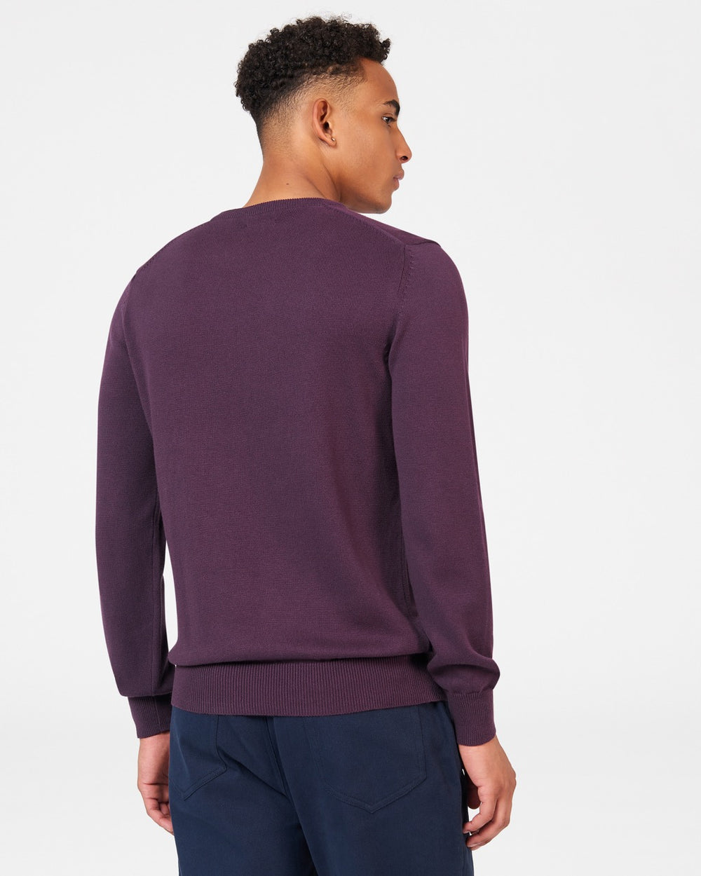 Ben Sherman Signature Crewneck Knitwear Purple | HPAXQS-465