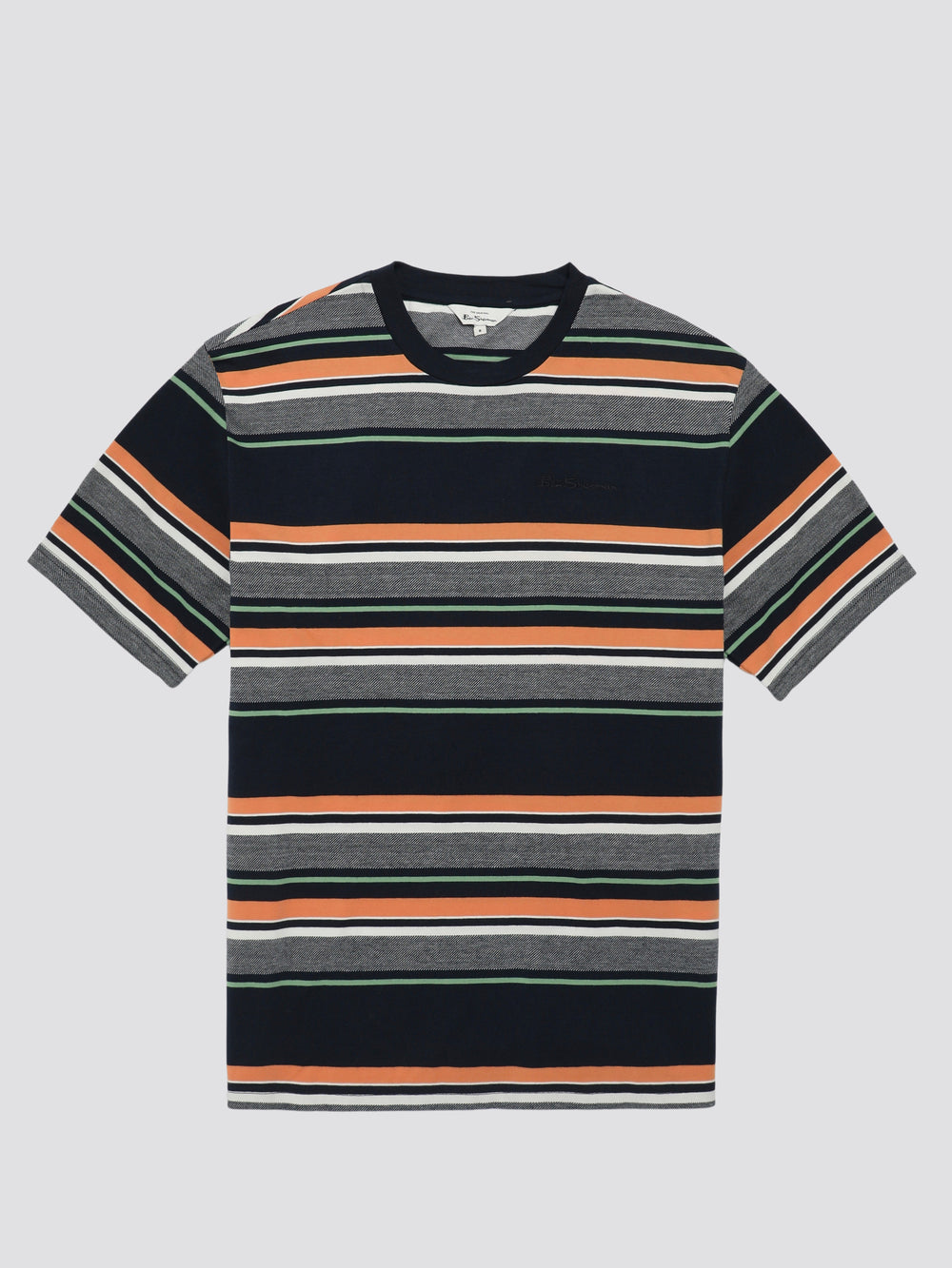 Ben Sherman Signature Engineered Stripe T-Shirt Navy | TGHJNV-894