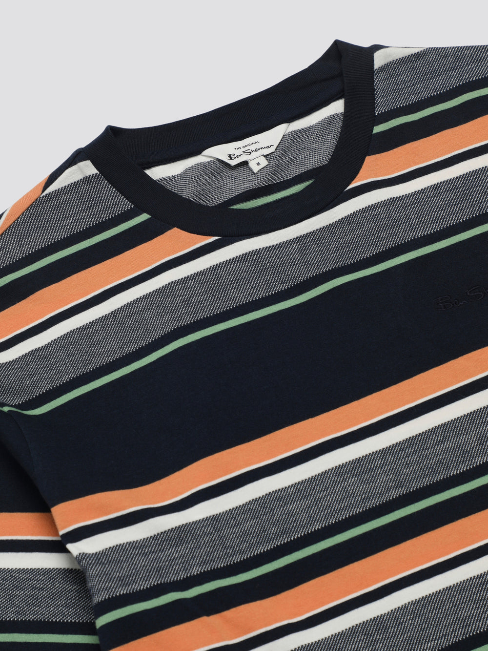 Ben Sherman Signature Engineered Stripe T-Shirt Navy | TGHJNV-894