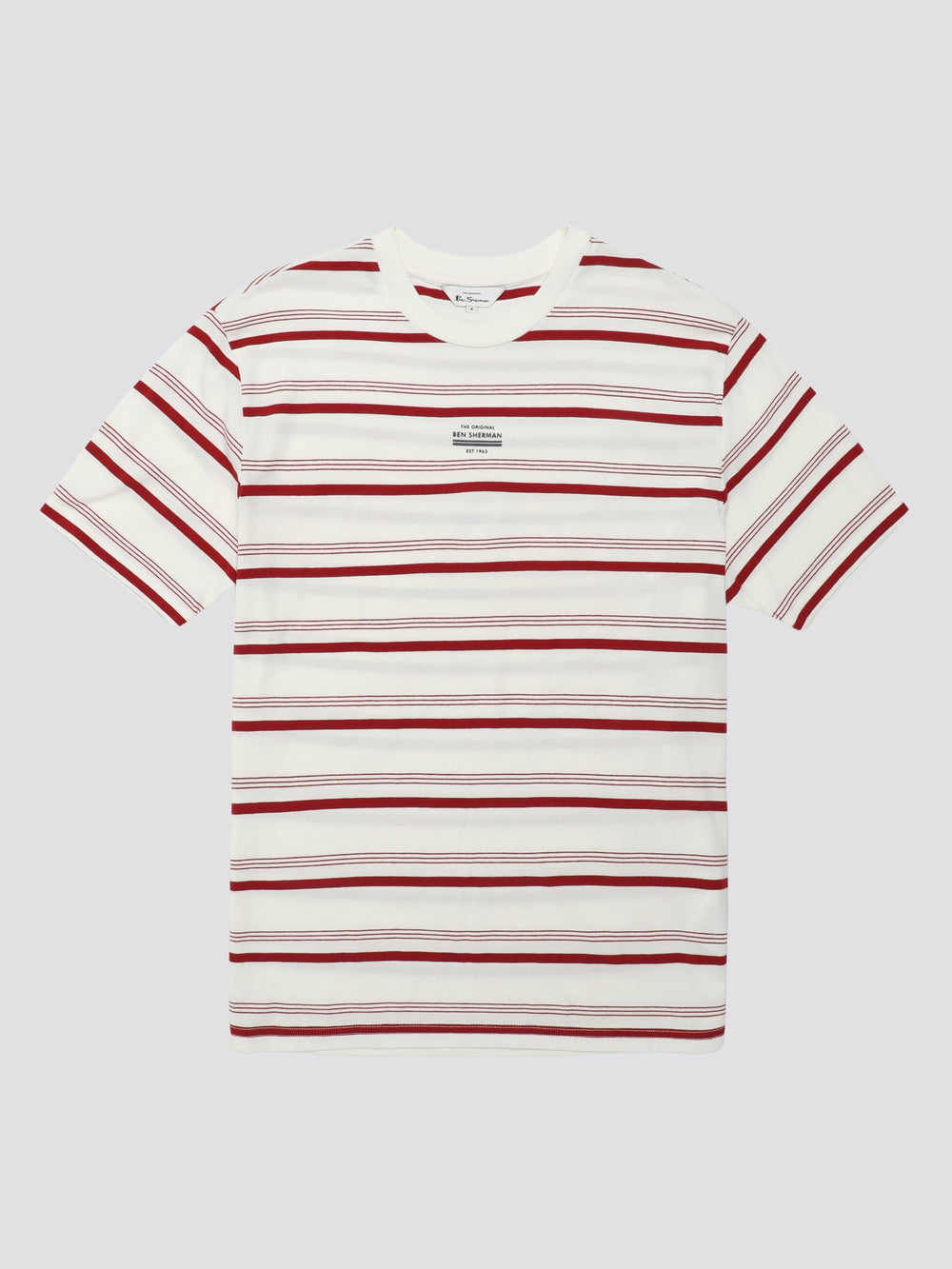 Ben Sherman Signature Fine Stripe T-Shirt White | MSTQRN-357