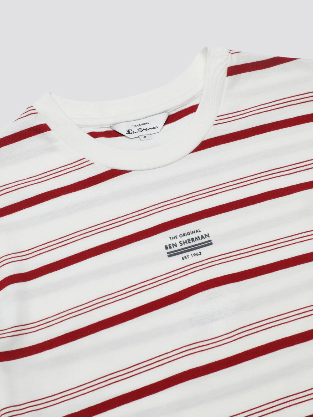 Ben Sherman Signature Fine Stripe T-Shirt White | MSTQRN-357