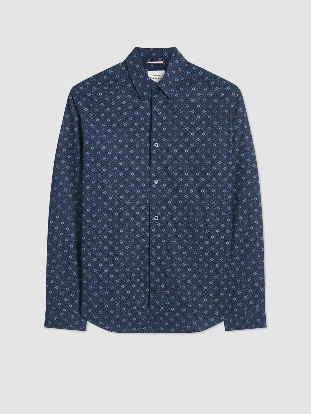 Ben Sherman Signature Geo Shirts Blue | VBNILY-306