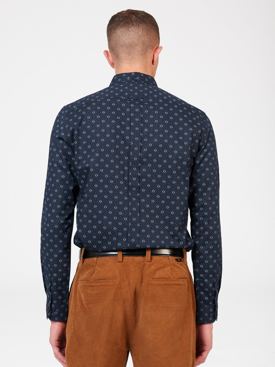 Ben Sherman Signature Geo Shirts Blue | VBNILY-306