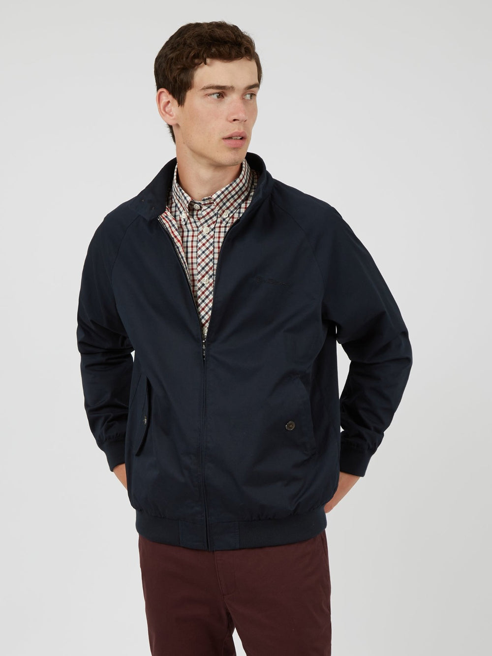 Ben Sherman Signature Harrington Jackets Navy | KVWRIC-014