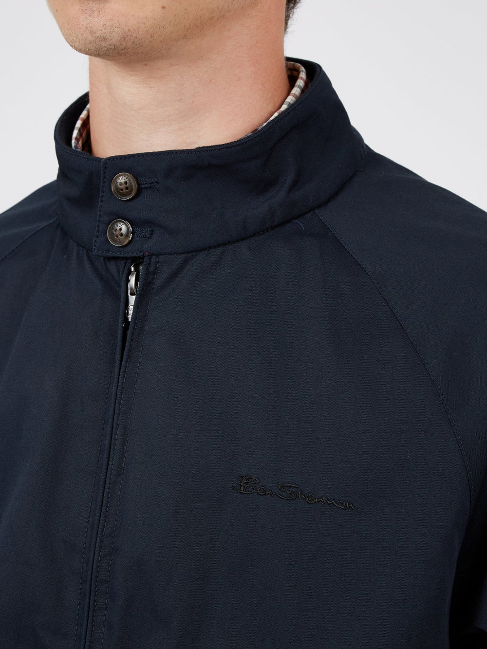 Ben Sherman Signature Harrington Jackets Navy | KVWRIC-014