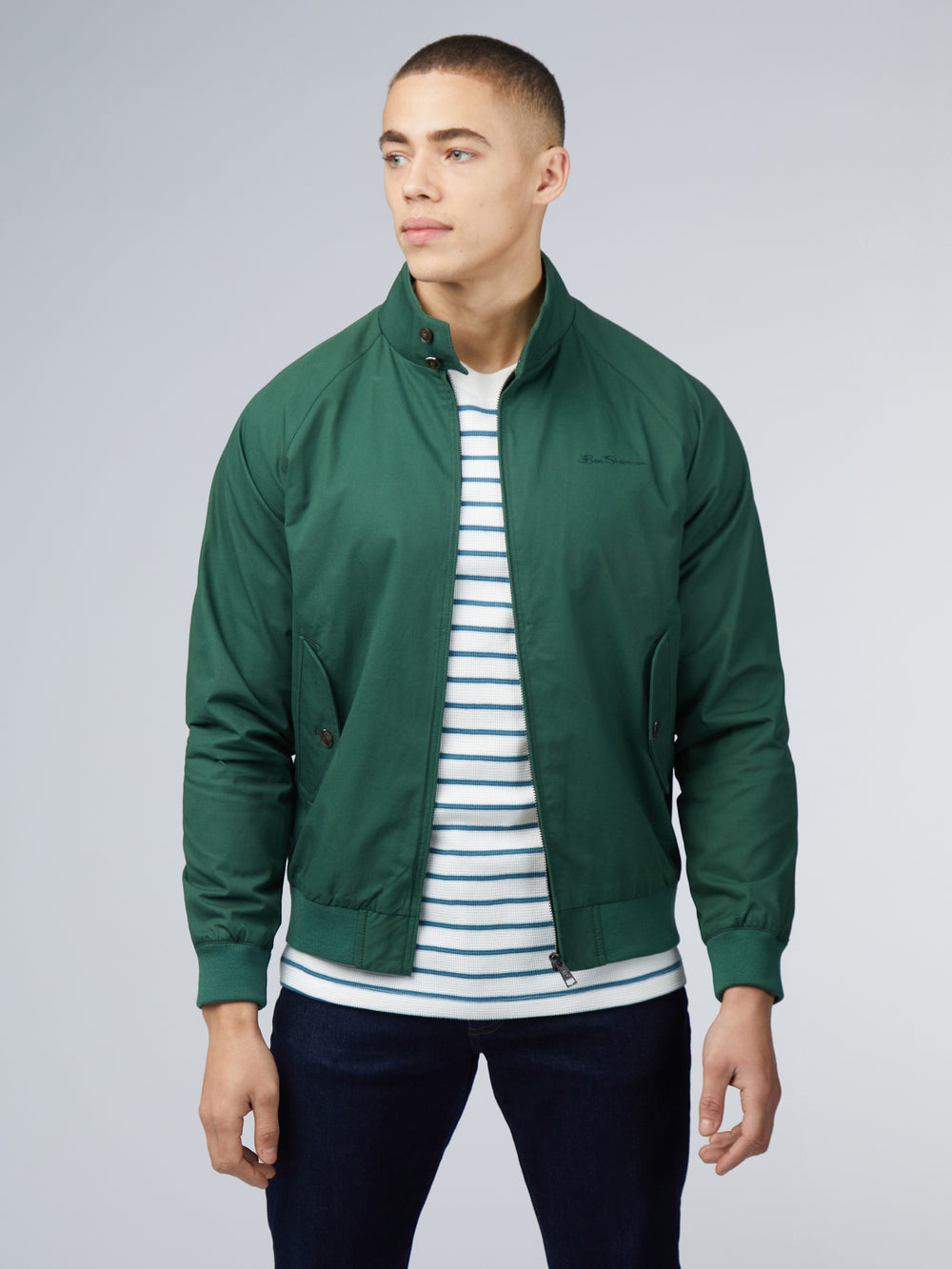 Ben Sherman Signature Harrington Jackets Green | FKCSLE-235