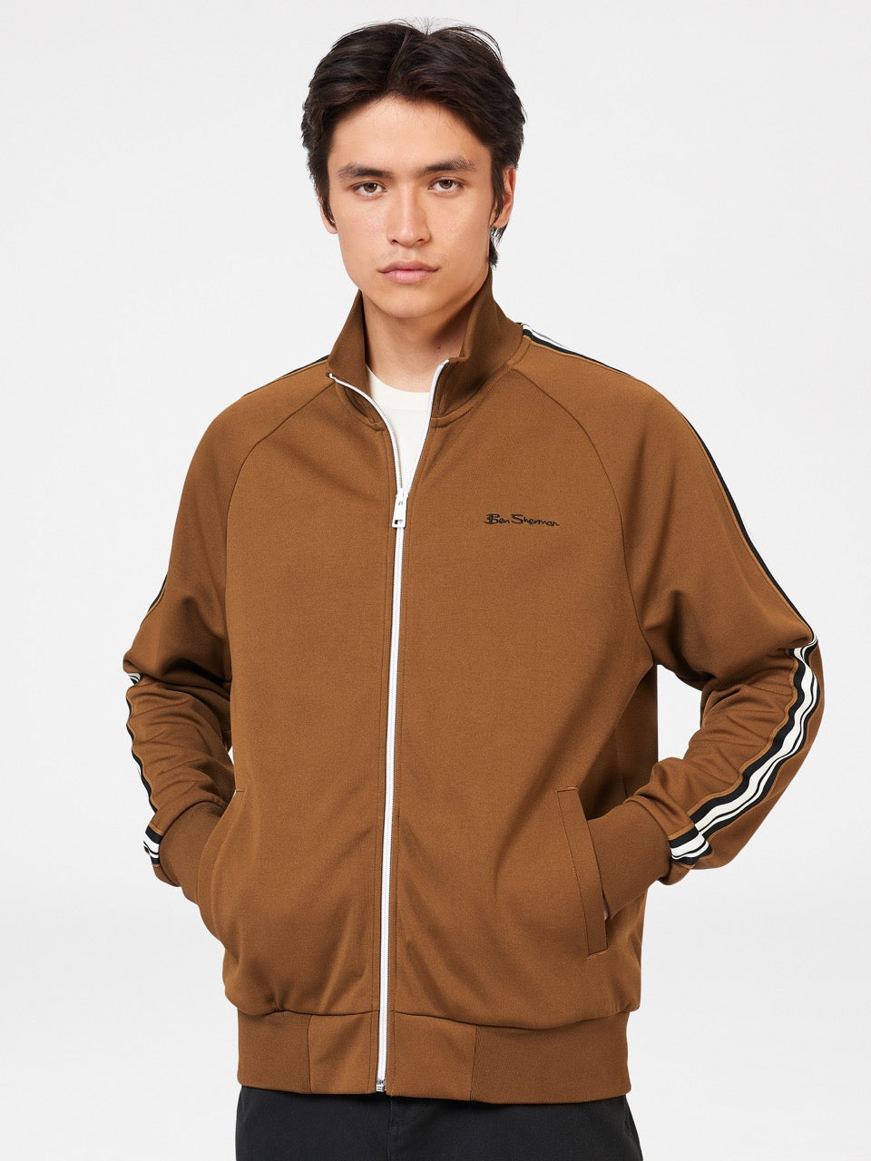 Ben Sherman Signature House Taped Track Jackets Brown | UADXGQ-173