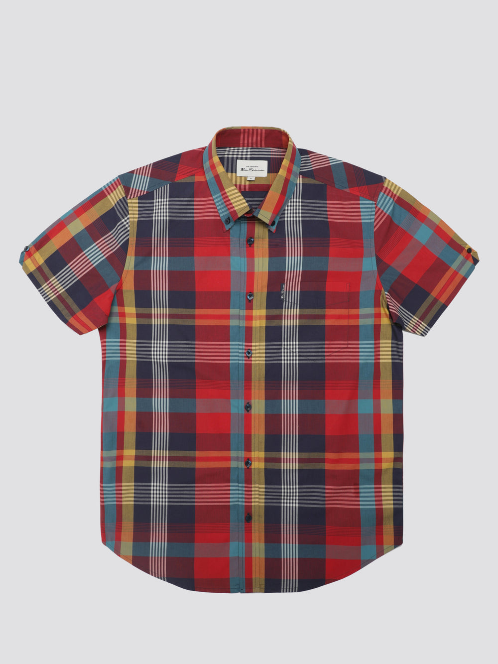 Ben Sherman Signature Large Madras Check Shirts Red | KGFRQX-135