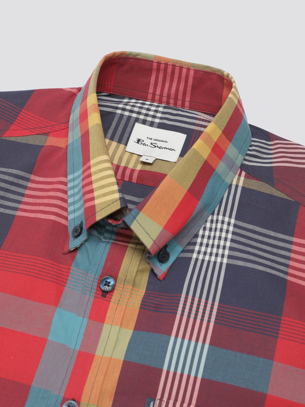 Ben Sherman Signature Large Madras Check Shirts Red | KGFRQX-135