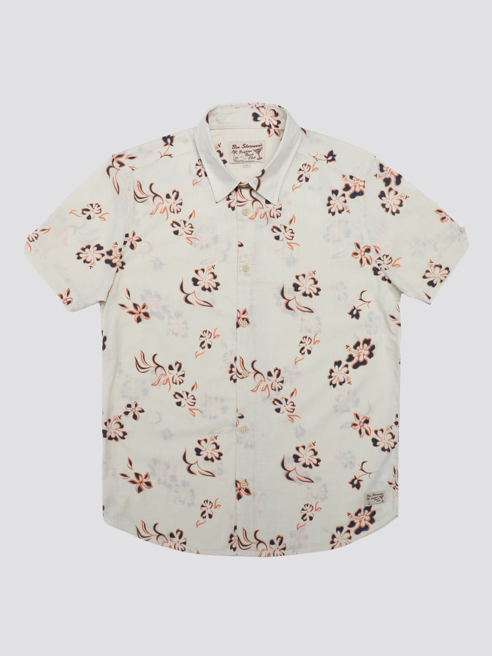 Ben Sherman Signature Linear Floral Shirts White | IERBUQ-270