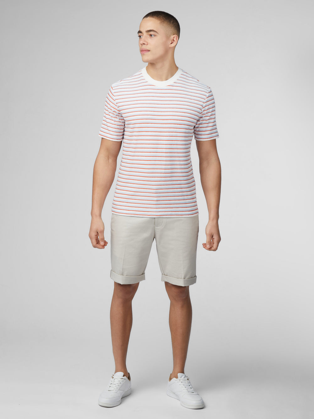 Ben Sherman Signature Loopback Stripe T-Shirt Blue | CSAJZK-237