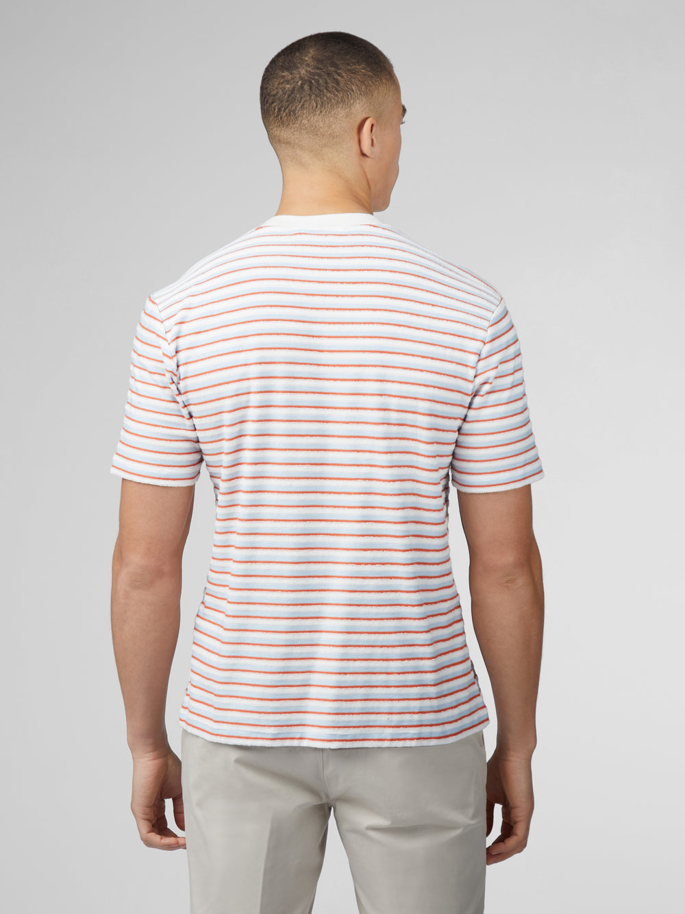 Ben Sherman Signature Loopback Stripe T-Shirt Blue | CSAJZK-237