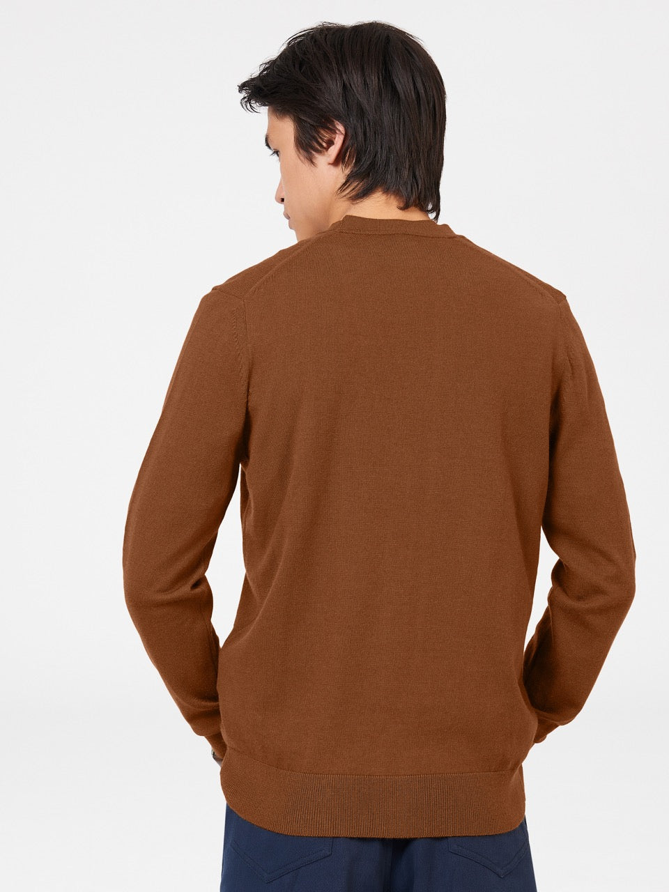 Ben Sherman Signature Merino Cardigan Knitwear Brown | RKDTSV-659