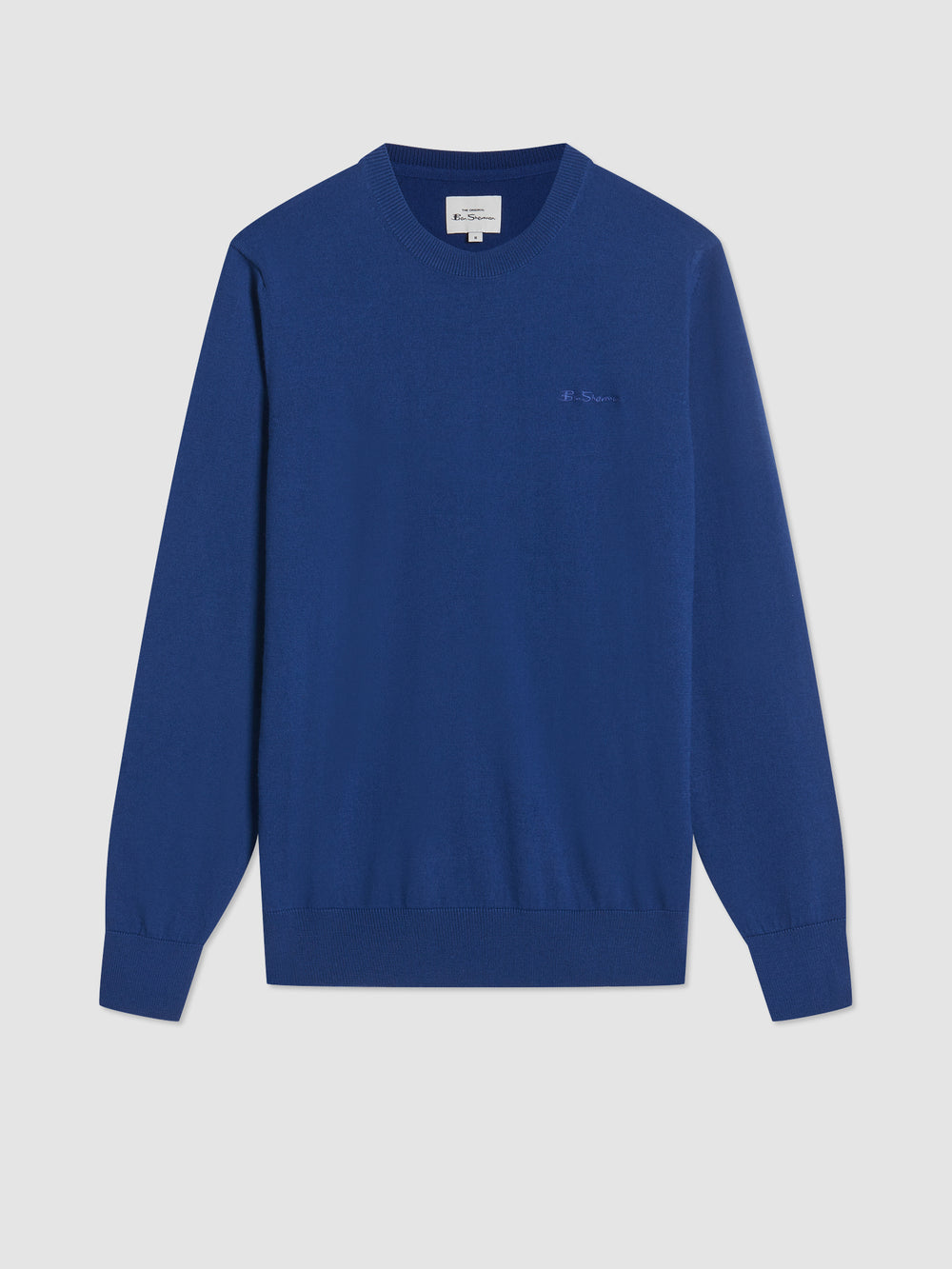 Ben Sherman Signature Merino Crewneck Knitwear Blue | RWTMPC-652