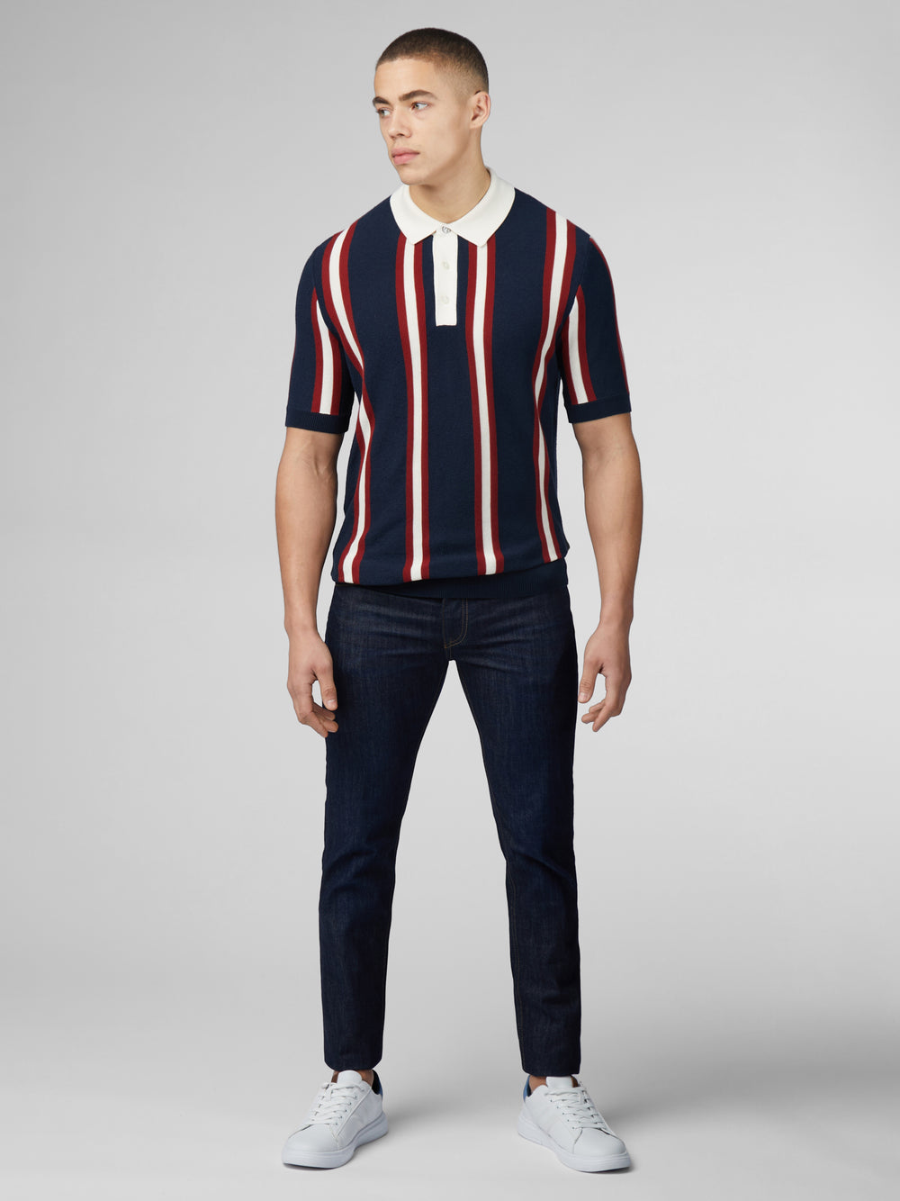 Ben Sherman Signature Mod Rugby Knitwear Navy | KEOMXU-921