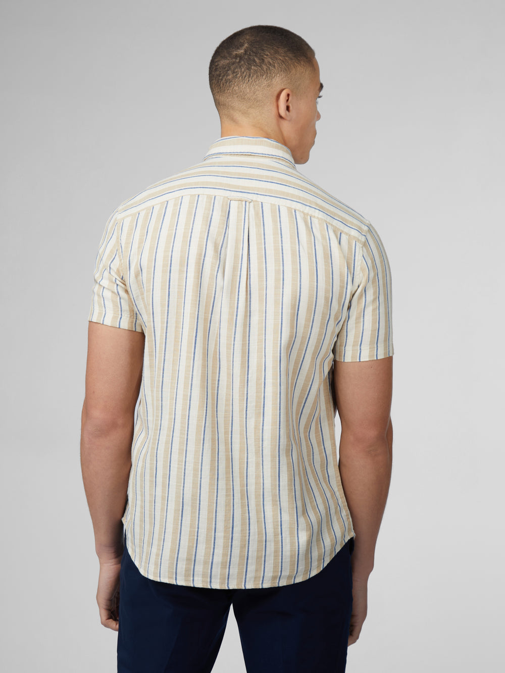 Ben Sherman Signature Mod Stripe Shirts White | BOJYAI-136