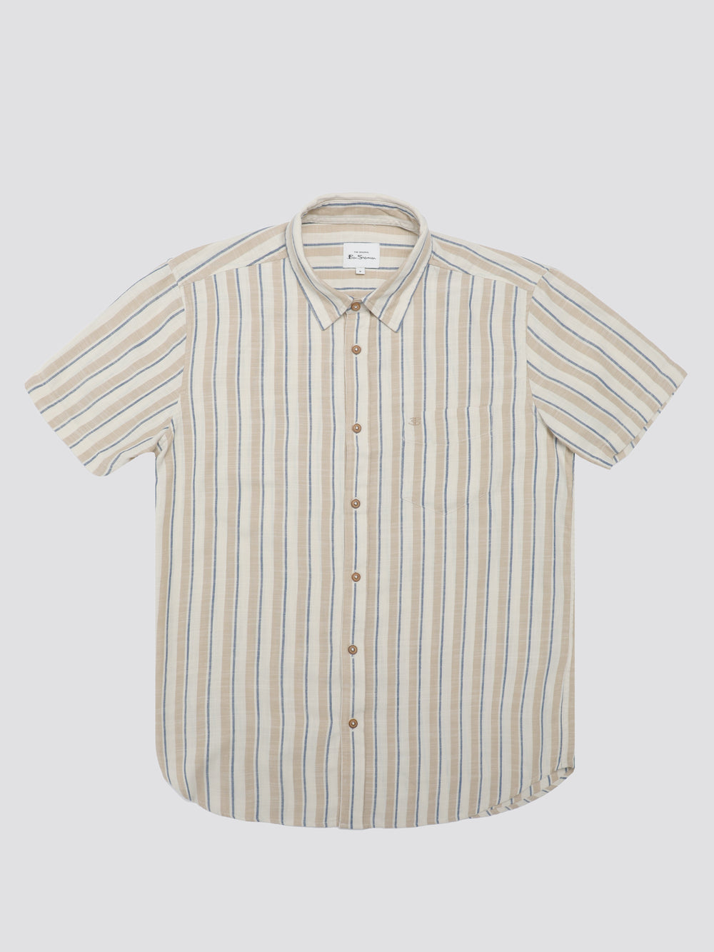 Ben Sherman Signature Mod Stripe Shirts White | BOJYAI-136