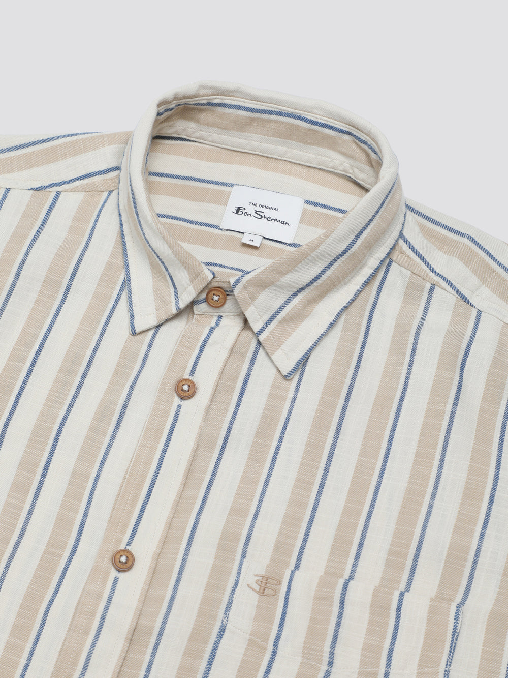 Ben Sherman Signature Mod Stripe Shirts White | BOJYAI-136