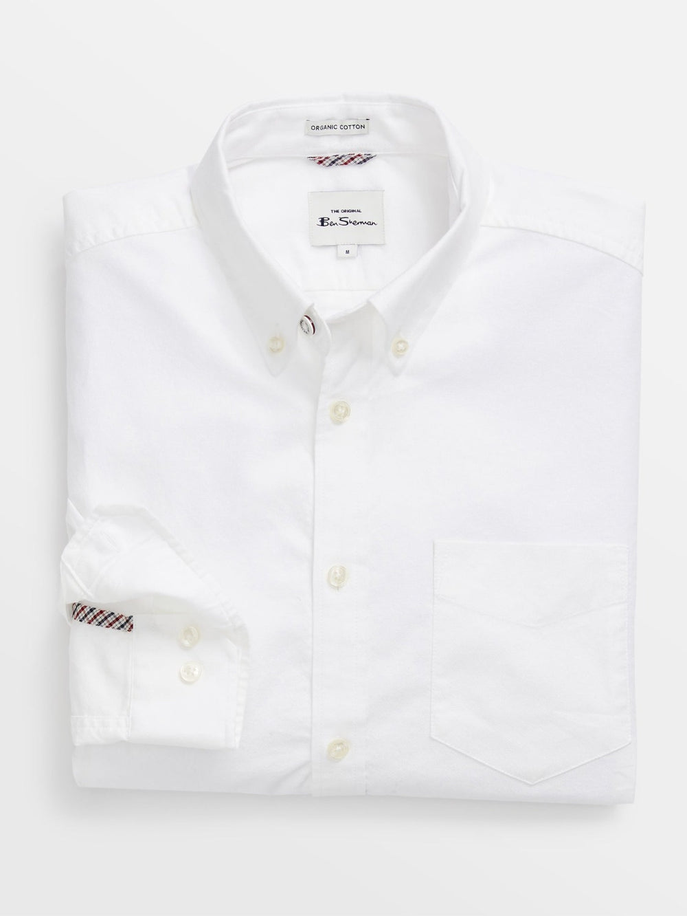 Ben Sherman Signature Organic Long-Sleeve Oxford Shirts White | BQJNXY-297