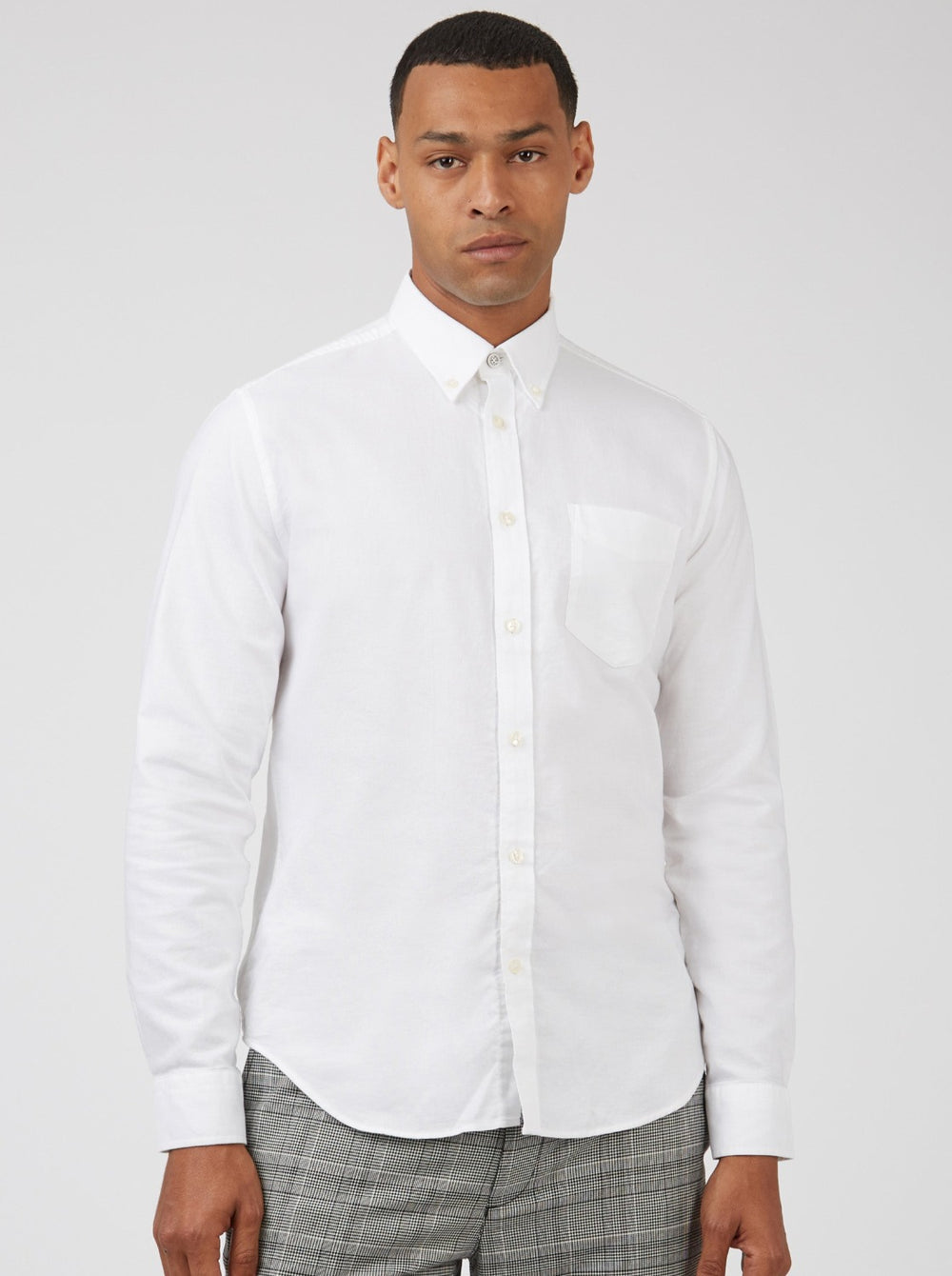 Ben Sherman Signature Organic Long-Sleeve Oxford Shirts White | BQJNXY-297