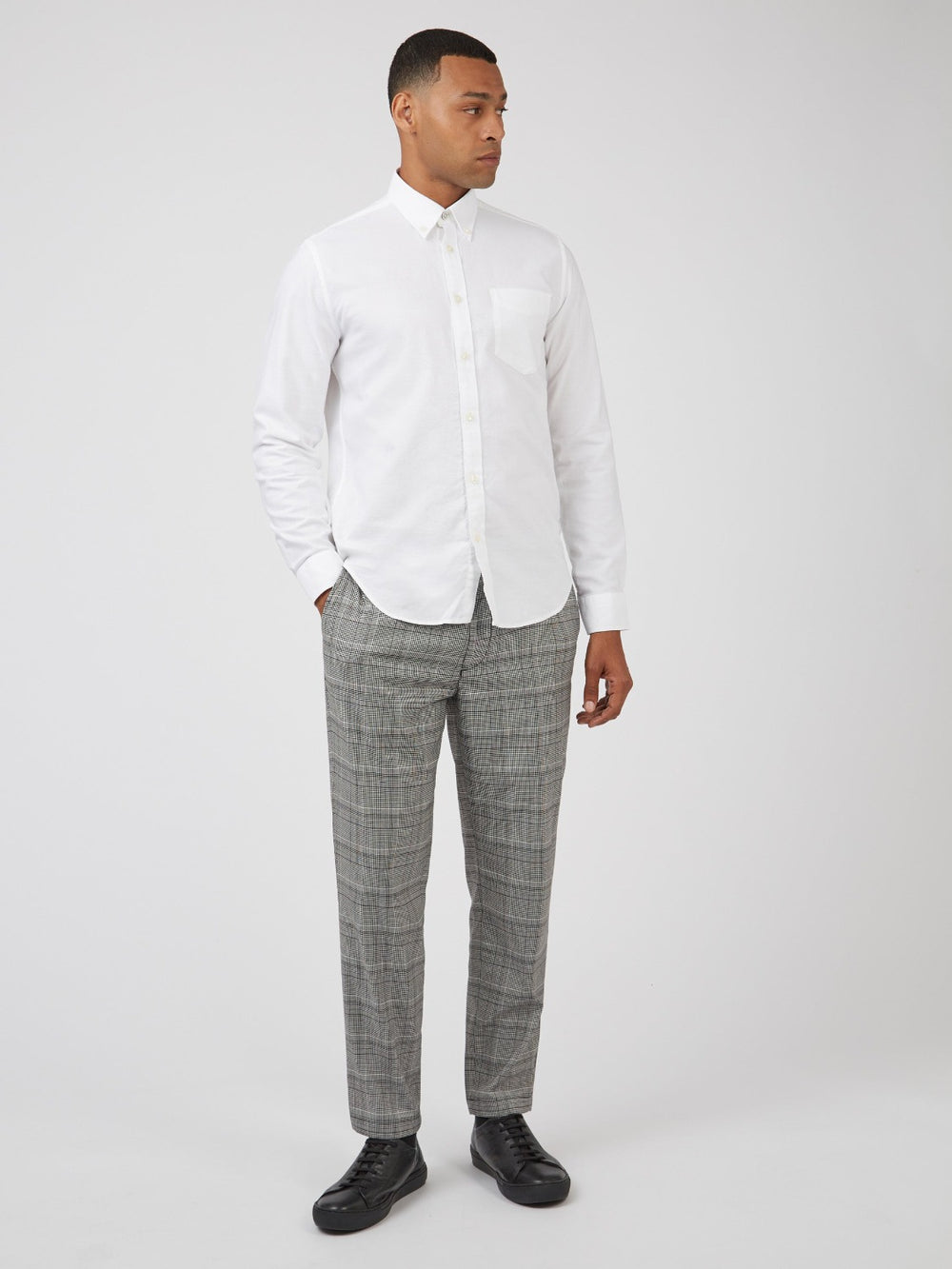 Ben Sherman Signature Organic Long-Sleeve Oxford Shirts White | BQJNXY-297