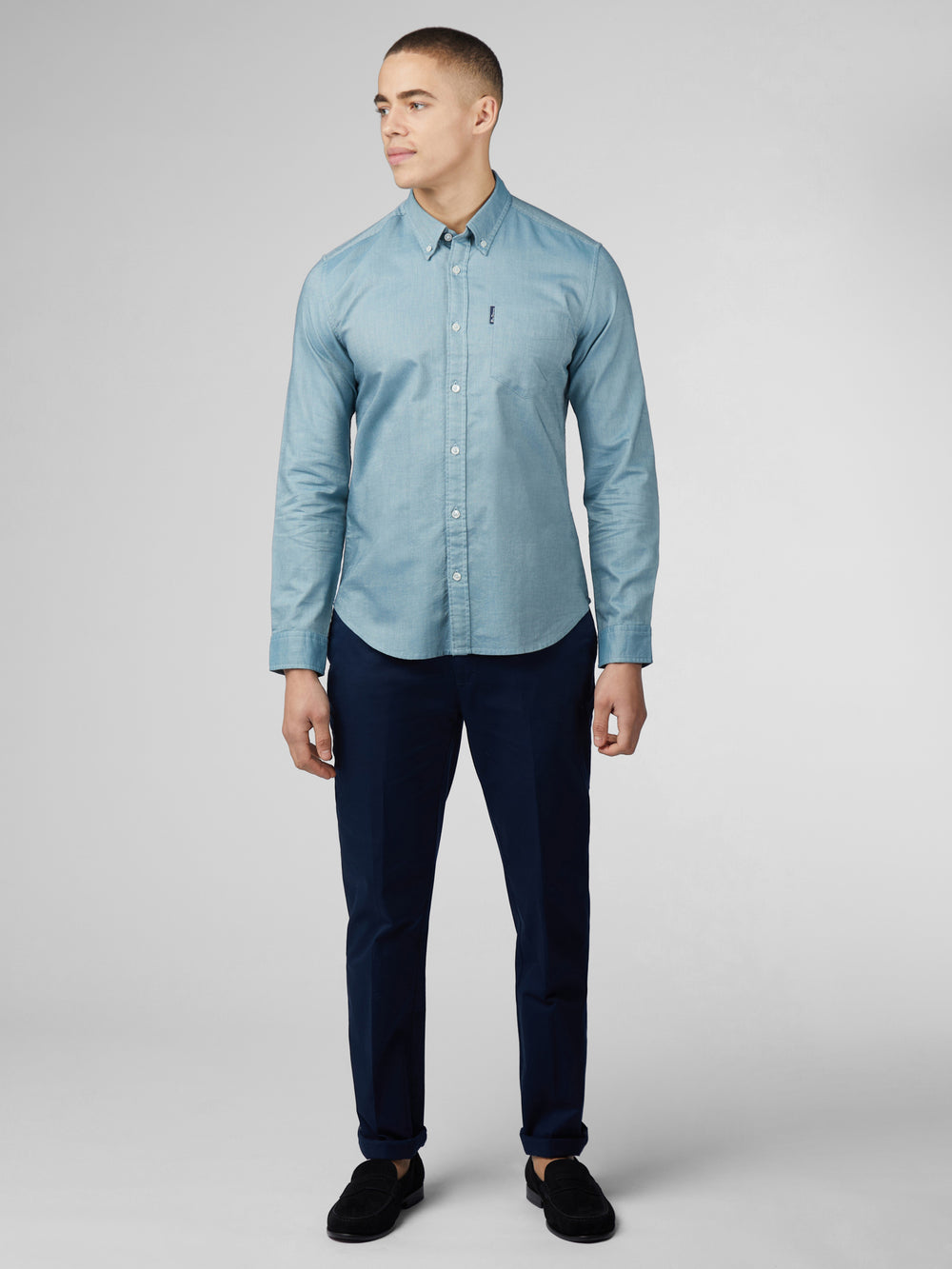 Ben Sherman Signature Oxford Shirts Turquoise | QHDEWL-210