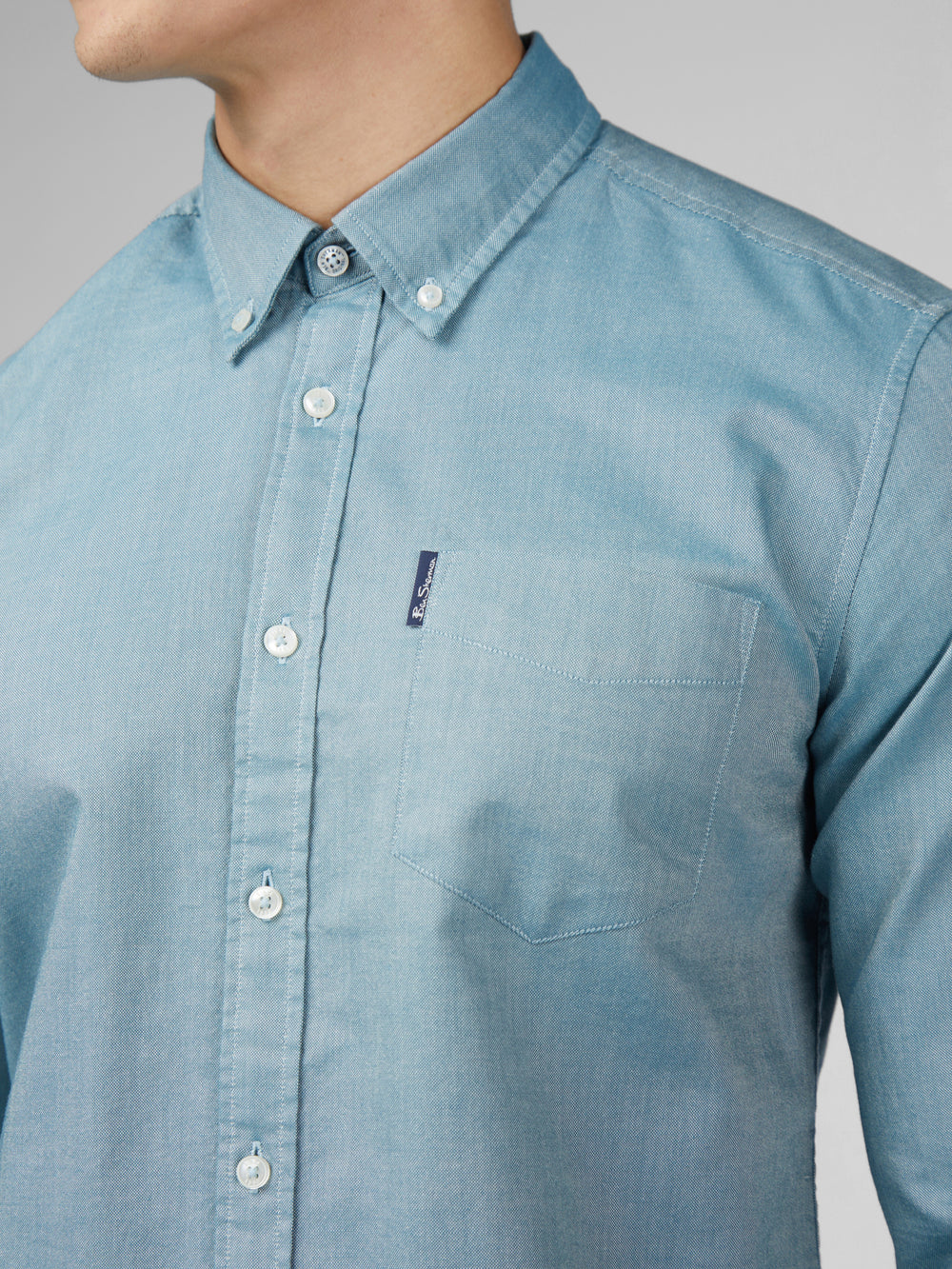 Ben Sherman Signature Oxford Shirts Turquoise | QHDEWL-210