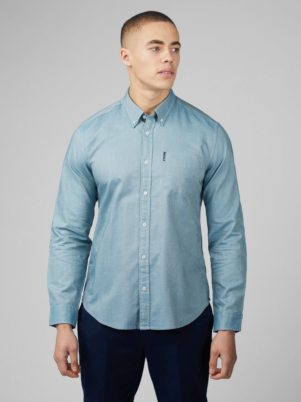 Ben Sherman Signature Oxford Shirts Turquoise | QHDEWL-210