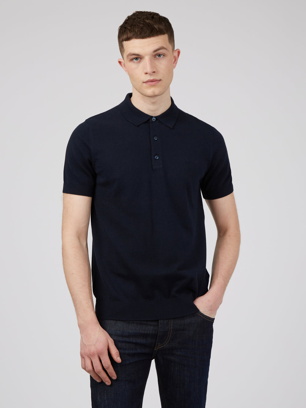 Ben Sherman Signature Polo Neck Sweaters Navy | NSATGJ-092