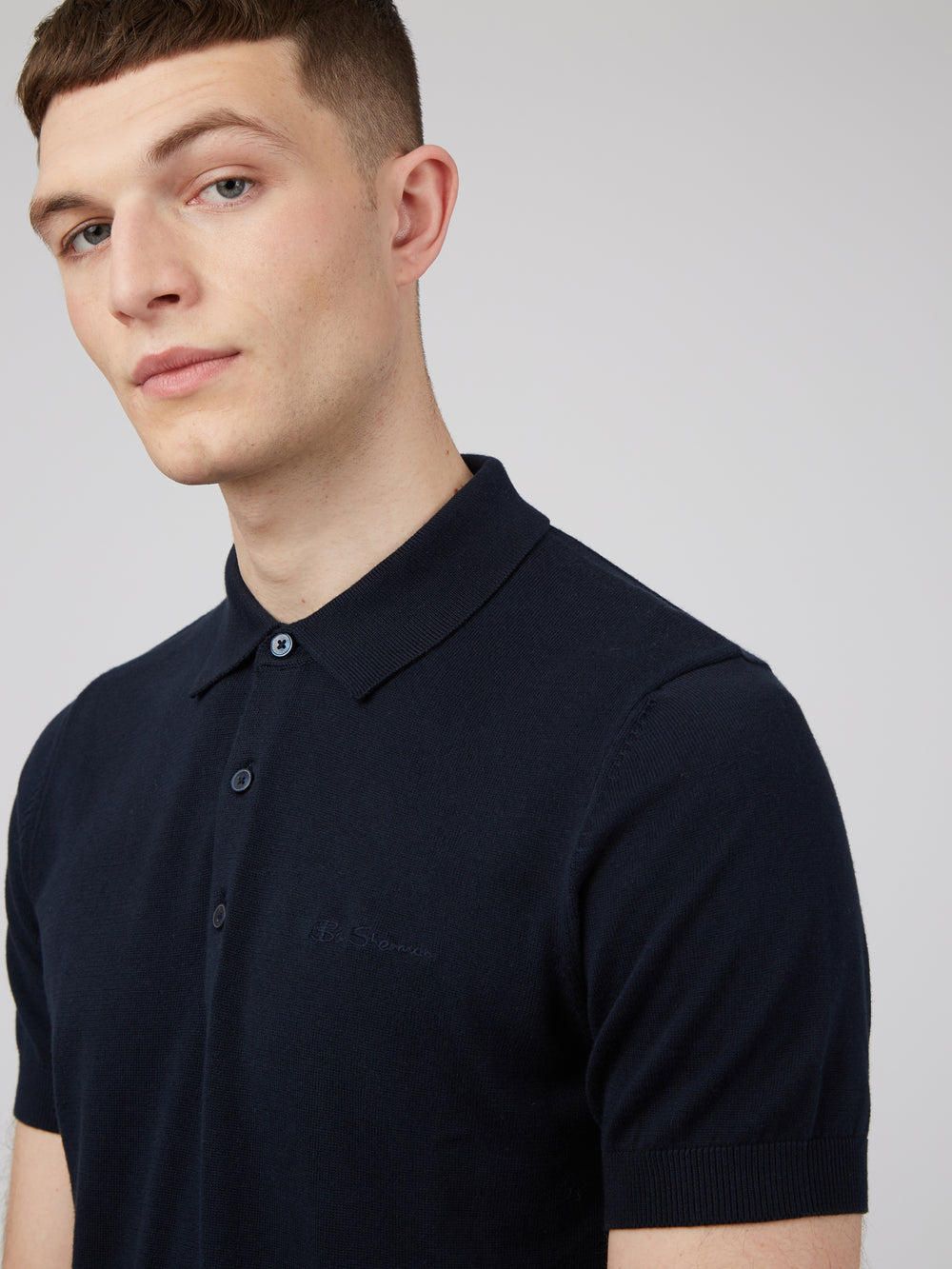 Ben Sherman Signature Polo Neck Sweaters Navy | NSATGJ-092