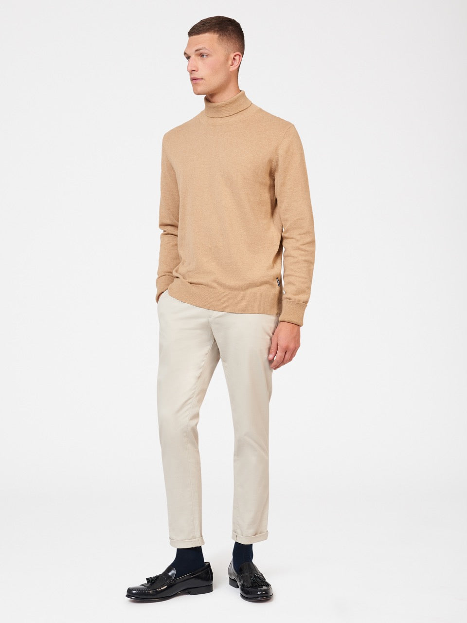 Ben Sherman Signature Roll Neck Knitwear Grey | ITQFJZ-179