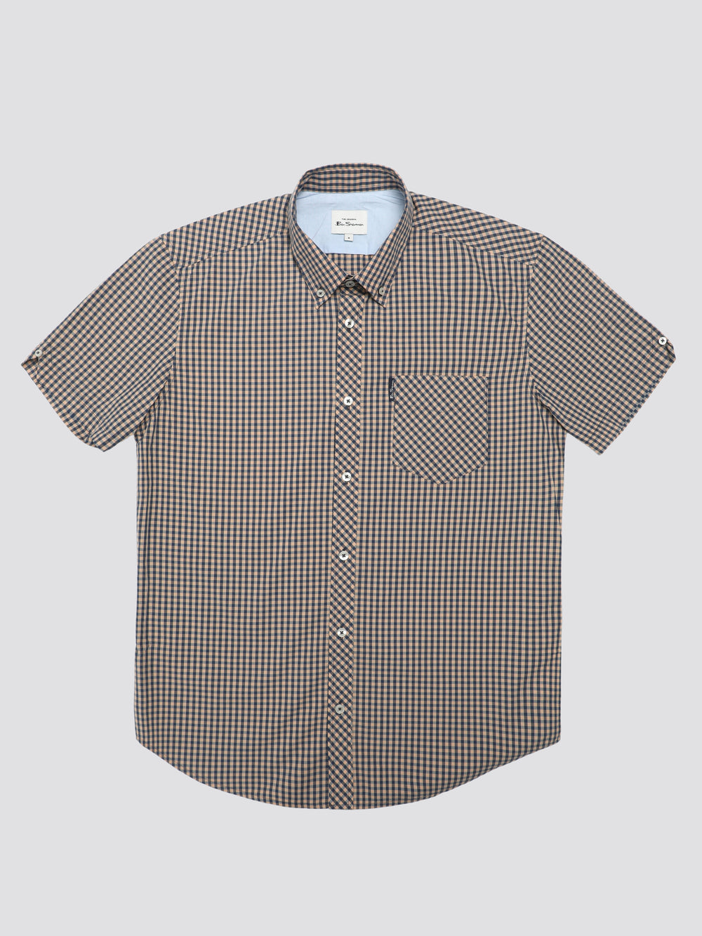 Ben Sherman Signature Short Sleeve Gingham Shirts Copper Orange | BCMYRF-839