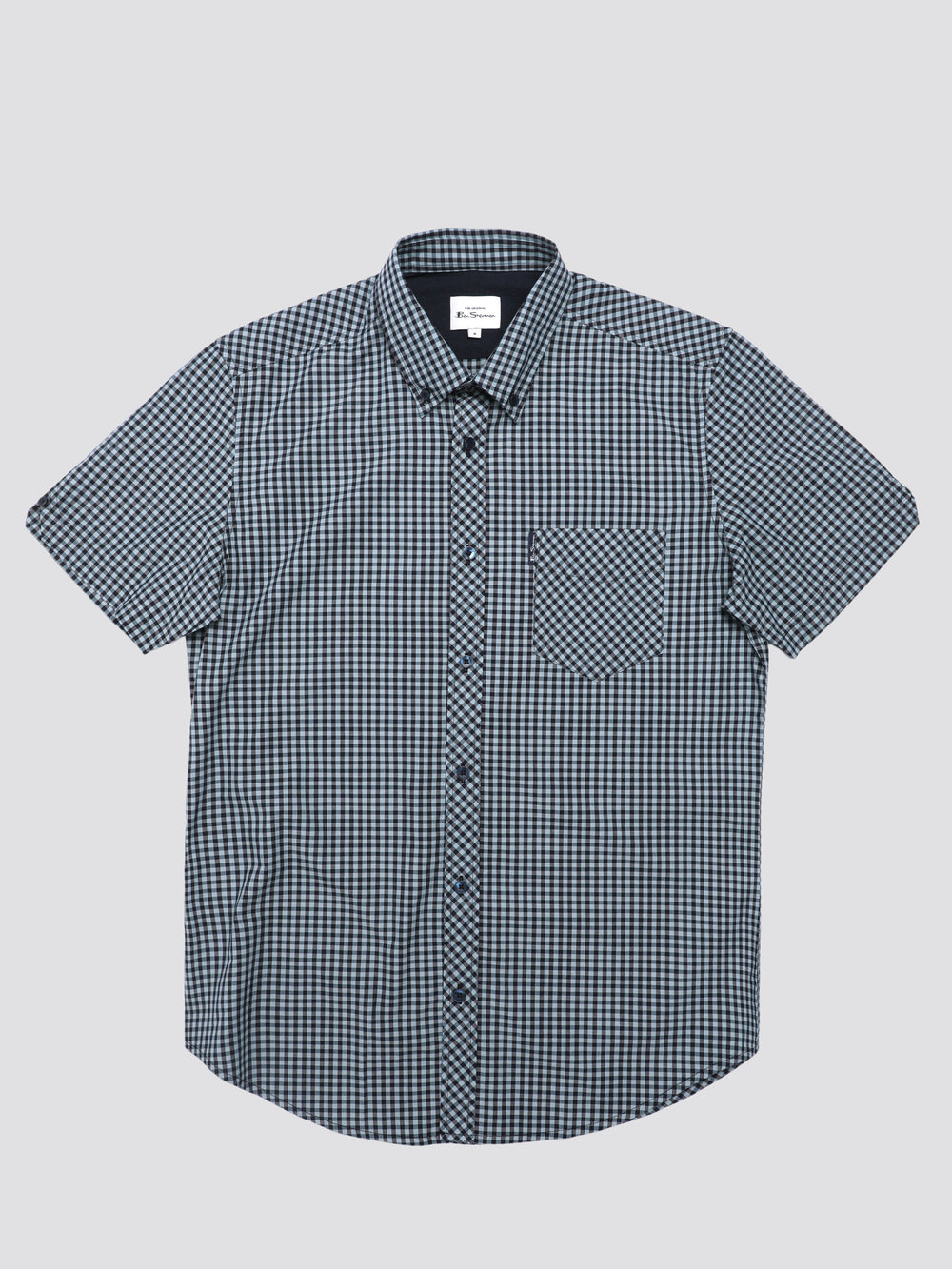 Ben Sherman Signature Short Sleeve Gingham Shirts Blue | BDUCNE-047