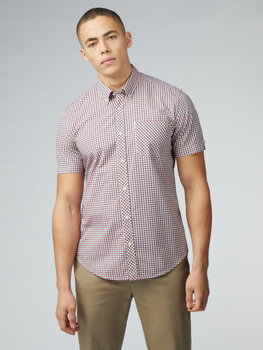 Ben Sherman Signature Short Sleeve Gingham Shirts Red / White | FMEDYT-562