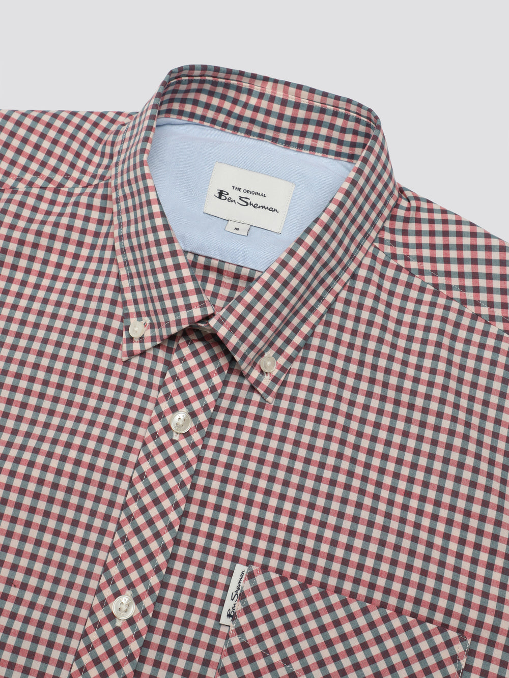 Ben Sherman Signature Short Sleeve Gingham Shirts Red / White | FMEDYT-562