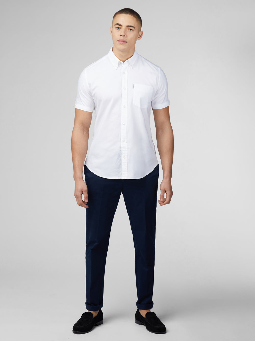 Ben Sherman Signature Short Sleeve Oxford Shirts White | VSICYG-561