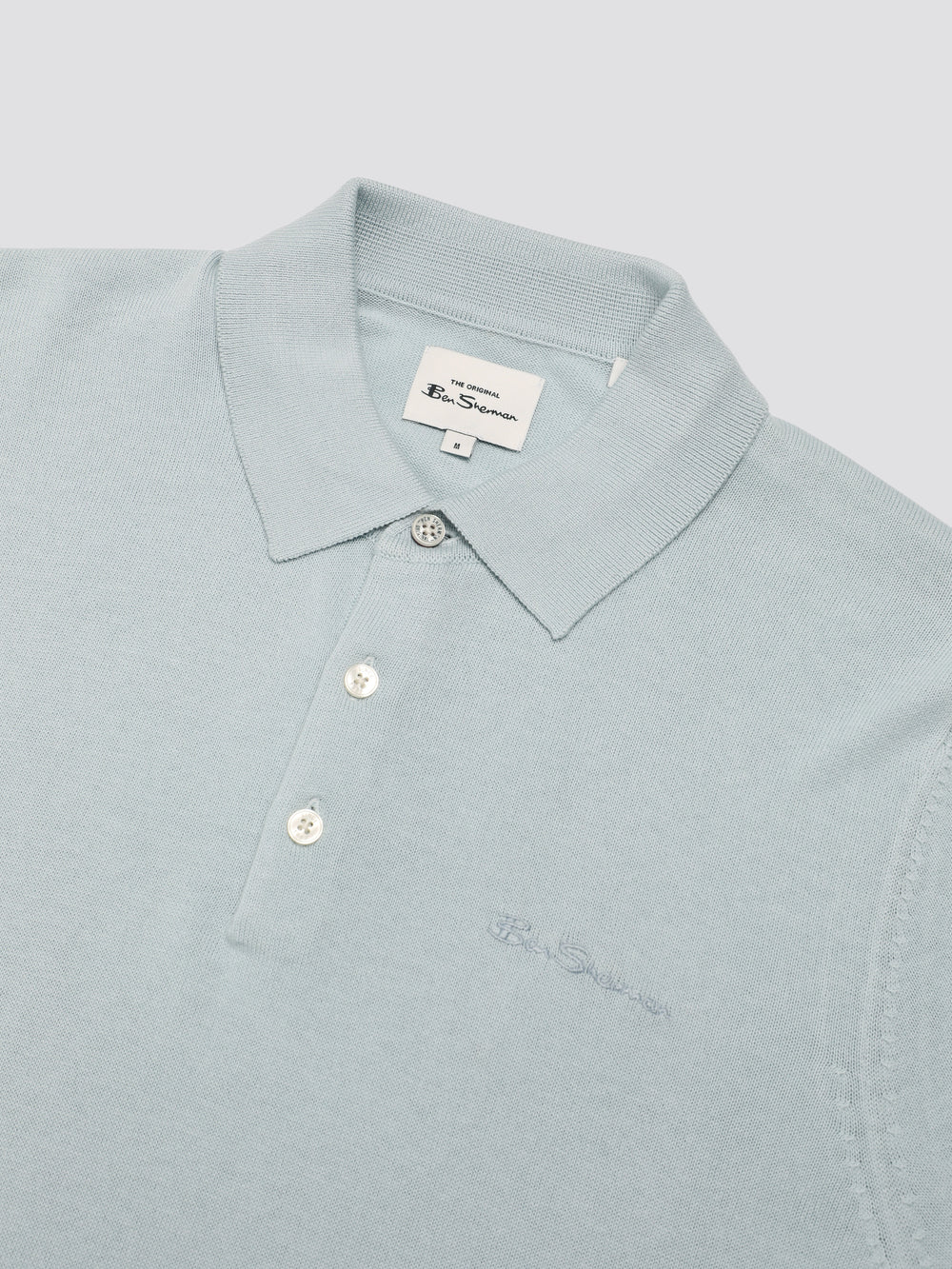 Ben Sherman Signature Short Sleeve Polo Knitwear Blue | LAUWBX-975