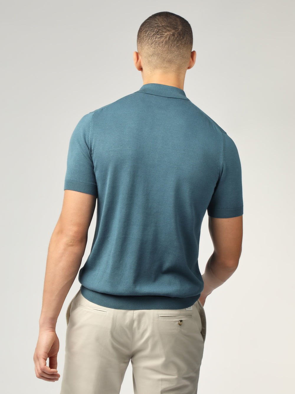 Ben Sherman Signature Short Sleeve Polo Knitwear Turquoise | SLYGZC-351